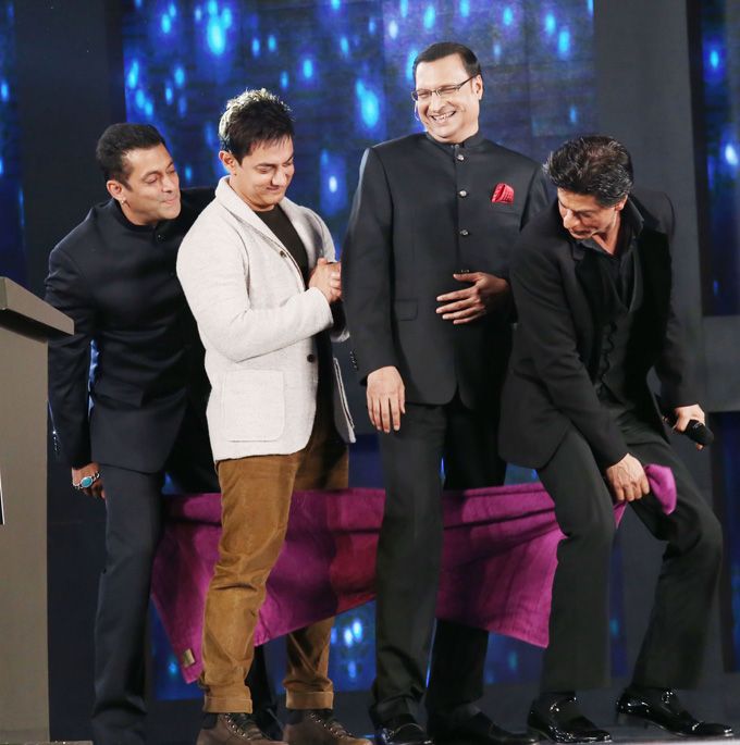 Salman Khan, Aamir Khan, Rajat Sharma, Shah Rukh Khan