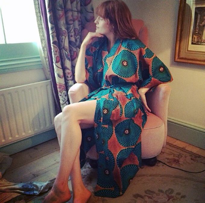 A Kimono maxi dress to sit and stare(Pic: Florence Welch's Instagram)