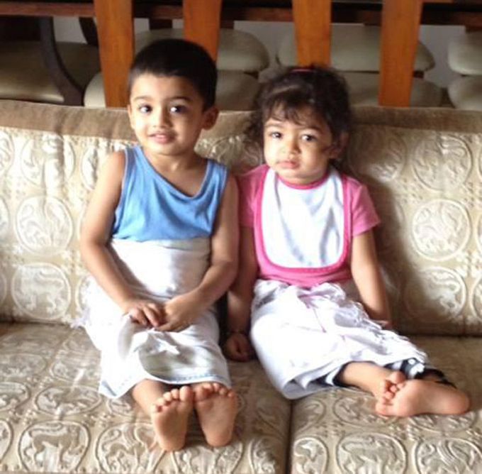 Aaradhya Bachchan with her cousin Vihaan