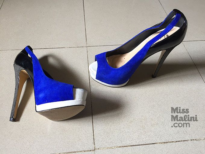 The dash of blue heels