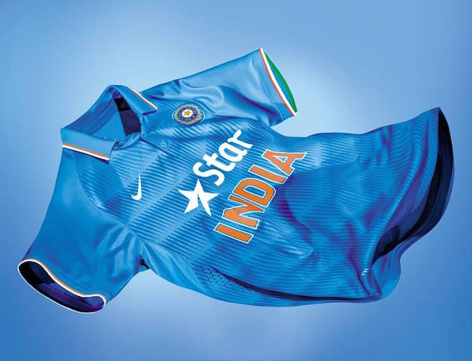 The 2015 India National Team Jersey ( Source | Facebook.com/NikeCricket )