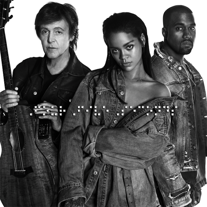 Rihanna, Kanye West and Paul McCartney (Source | Facebook.com/Rihanna)