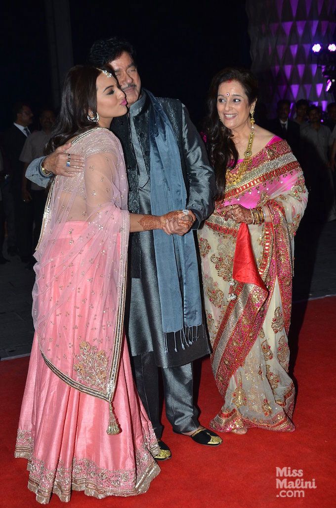 Sonakshi SInha with her parents