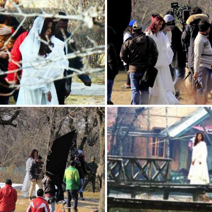 Katrina Kaif on the sets of Fitoor | Source: @xSadia_x 2h Twitter |
