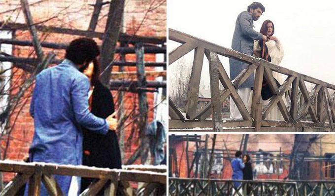 Photo Alert: Aditya Roy Kapur & Katrina Kaif Kiss On The Sets Of Fitoor!