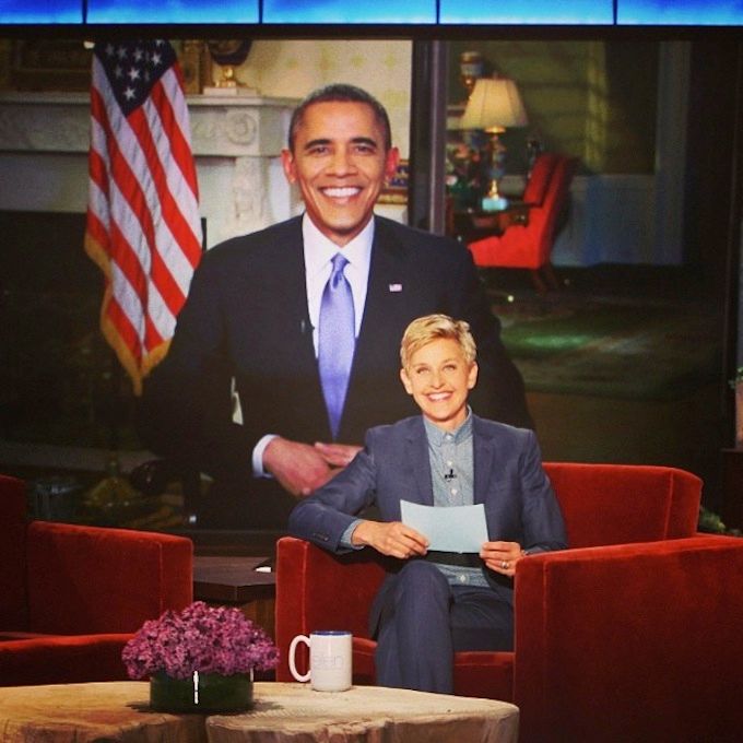 Barack Obama (Source: Instagram @theellenshow)