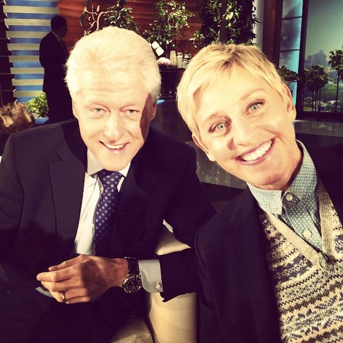 Bill Clinton (Source: Instagram @theellenshow)