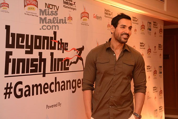 John Abraham walks the Red Carpet of Beyond the Finish Line #Gamechangers at Trident