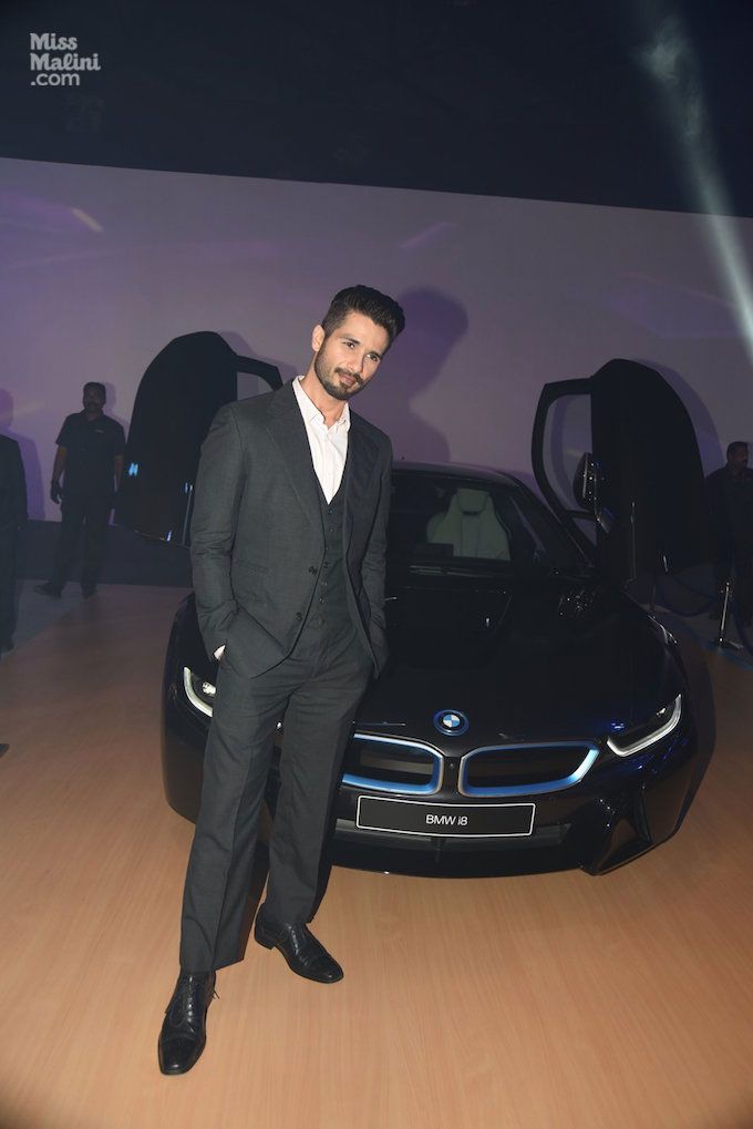 Shahid Kapoor at the launch of BMW's i8