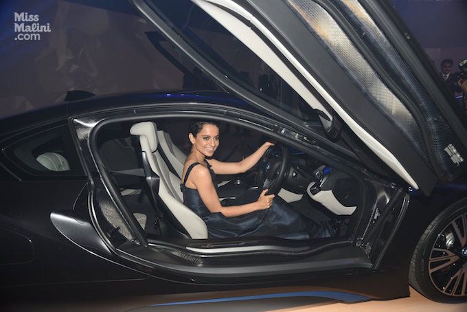 Kangana Ranaut at the launch of BMW's i8