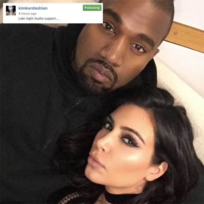 Kanye West & Kim Kardashian (Source: Instagram | @KimKardashian)