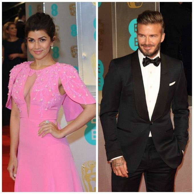 LOL! David Beckham Steps On Nimrat Kaur’s Gown & Almost Trips!