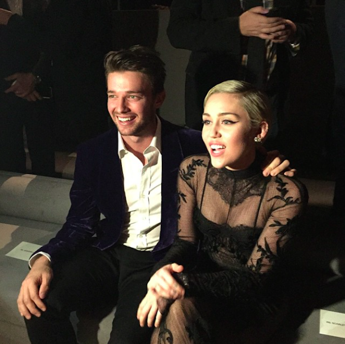 Patrick Schwarzenegger and Miley Cyrus (Source: Instagram/ @marcmalkin)