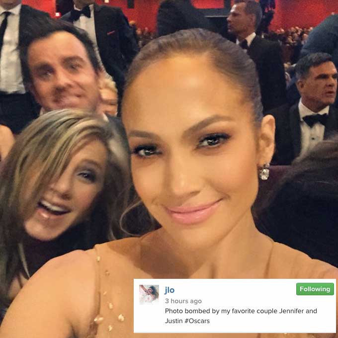 Aww! Jennifer Aniston Photobombing Jennifer Lopez’s Selfie Is The Cutest Thing We’ve Seen Today!