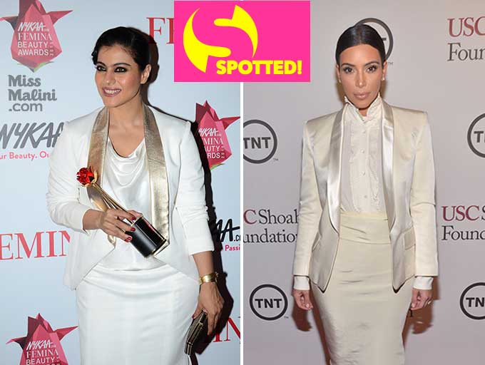Who Wore It Better: Kajol &#038; Kim Kardashian Could Be Twins In This Outfit!