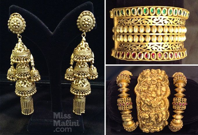 Jhumkas, stacked kadas and bracelets from Gehna