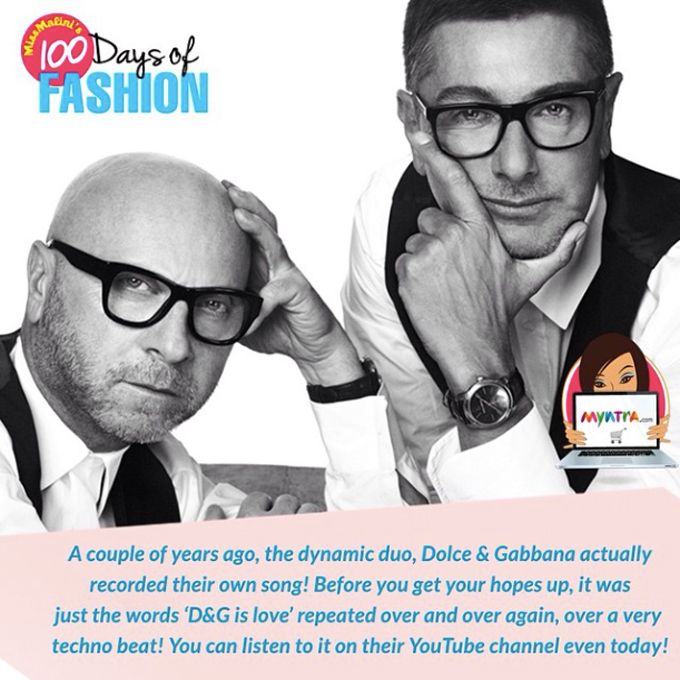 Day 61: Have You Heard The Rhythm Of Dolce And Gabbana?