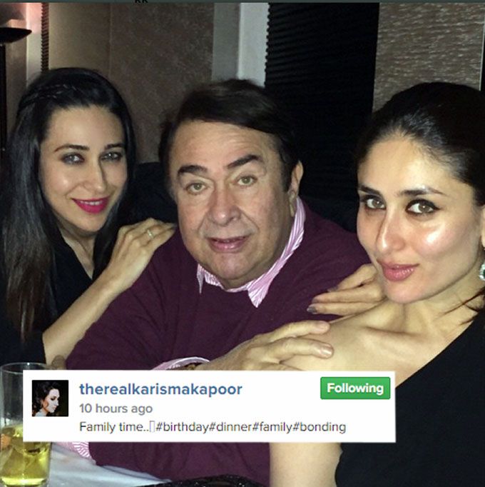 Karishma Kapoor, Randhir Kapoor, Kareena Kapoor Khan (Instagram | therealkarismakapoor)