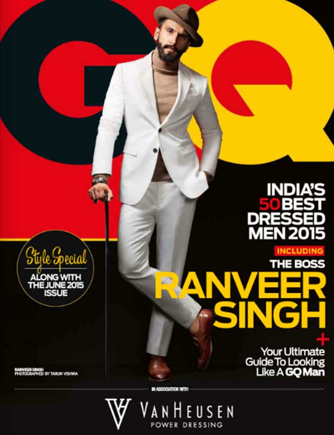 Ranveer Singh for GQ June 2015 (Source: www.facebook.com/RanveerSinghOfficial)