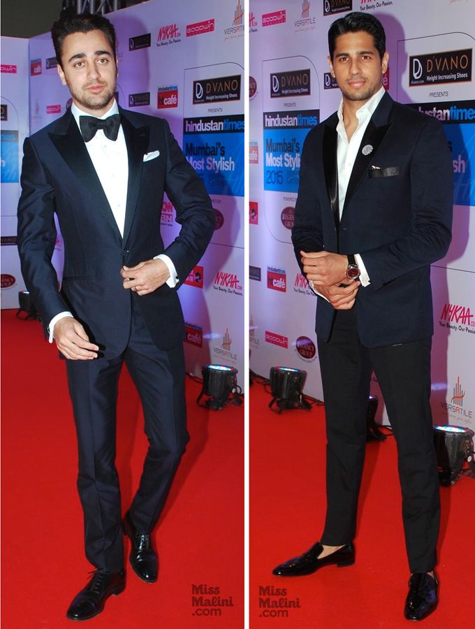 Imran Khan and Sidharth Malhotra at the 2015 HT Mumbai’s Most Stylish Awards (Photo courtesy | Viral Bhayani)
