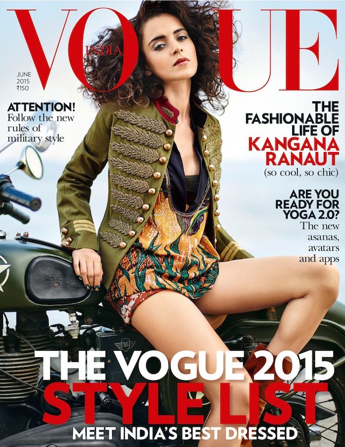 Kangana Ranaut for Vogue India June 2015 (Source: www.Facebook.com/VogueIndia)
