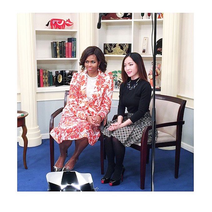 Michelle Obama and Michelle Phan YouTube (Source: Facebook.com/@michellephan)