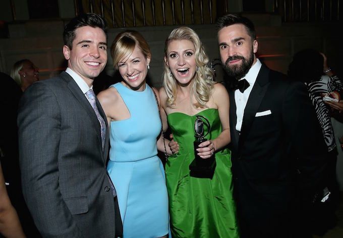 Matt Doyle, Beth Behrs, Annaleigh Ashford and Joe Tapper (Source: www.Facebook.com/TonyAwards)