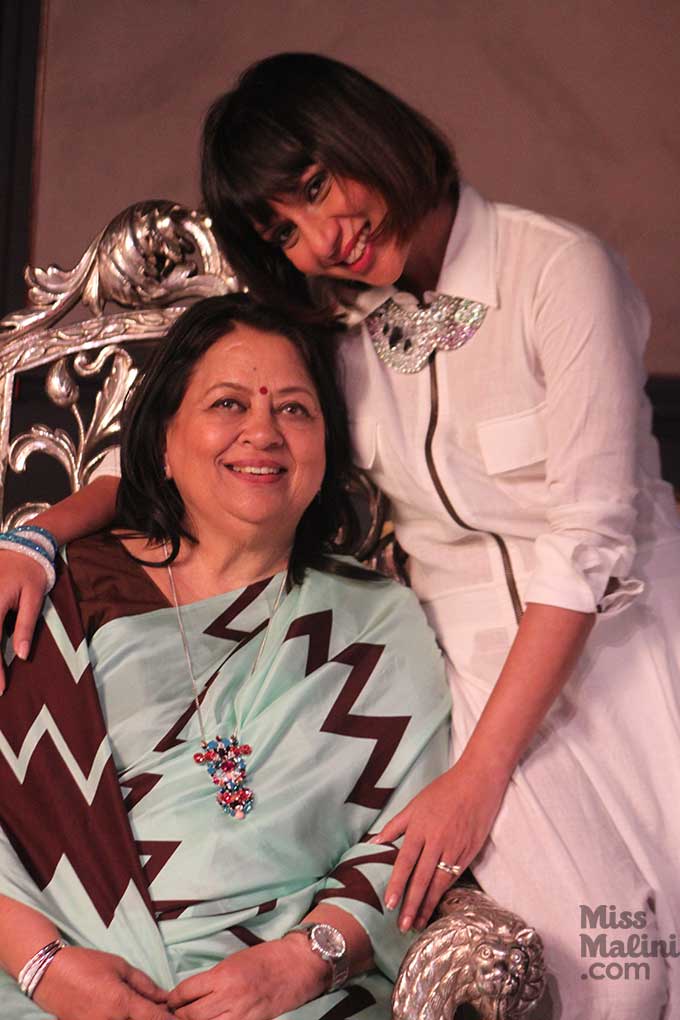 MissMalini &amp; her mom wearing Payal Khandwala & Swarovski