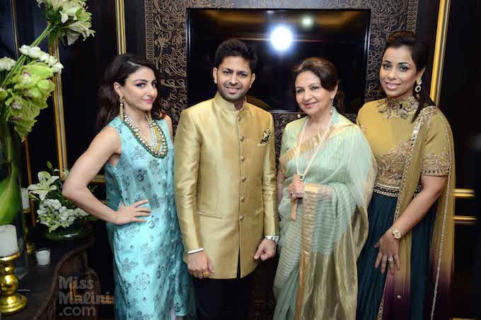 Soha Ali Khan & Sharmila Tagore at the launch of Sunar Jewellers