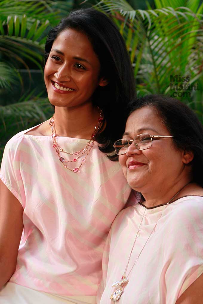 Surelee Joseph &amp; her mom in Payal Khandwala & Swarovski