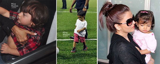 AbRam Khan, Ajaz Khan and Aaradhya Bachchan