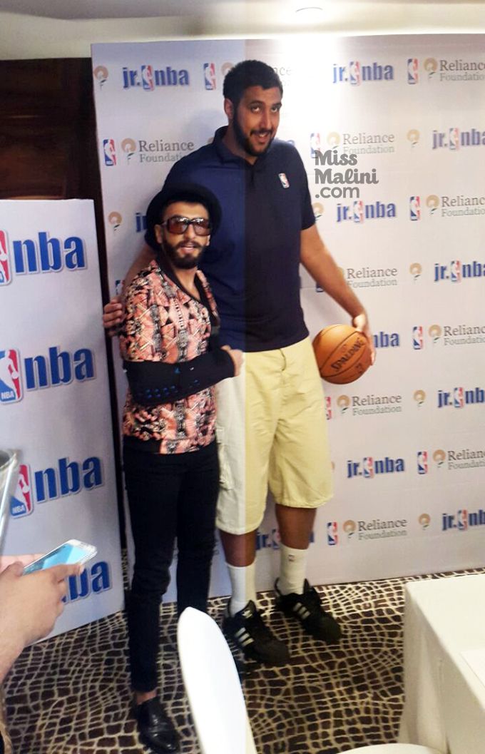 Tall and short of it: Priyanka Chopra, Ranveer Singh meet Sim Bhullar,  NBA's first player of Indian descent