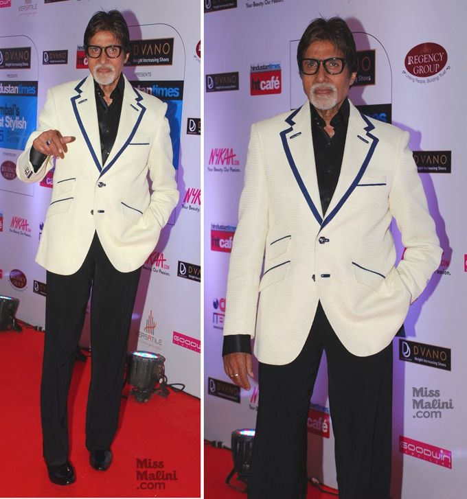 Amitabh Bachchan at the 2015 HT Mumbai’s Most Stylish Awards (Photo courtesy | Viral Bhayani)