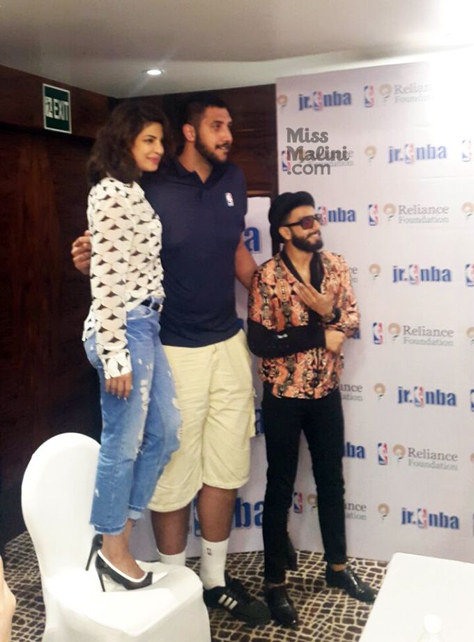 Tall and short of it: Priyanka Chopra, Ranveer Singh meet Sim