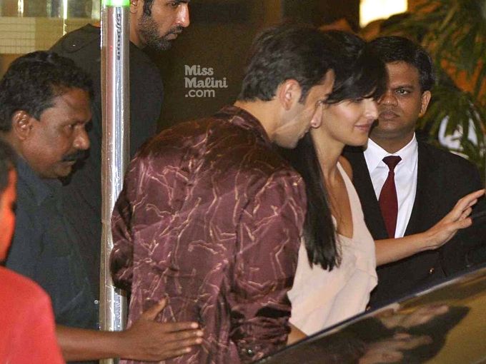 Ranbir Kapoor and Katrina Kaif at Arjun Kapoor’s 30th birthday party (Photo courtesy | Viral Bhayani)