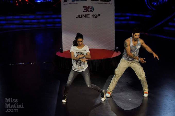 Varun Dhawan and Shraddha Kapoor on the sets of Dance India Dance