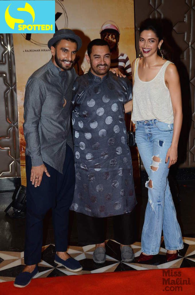 Ranveer Singh, Aamir Khan & Deepika Padukone