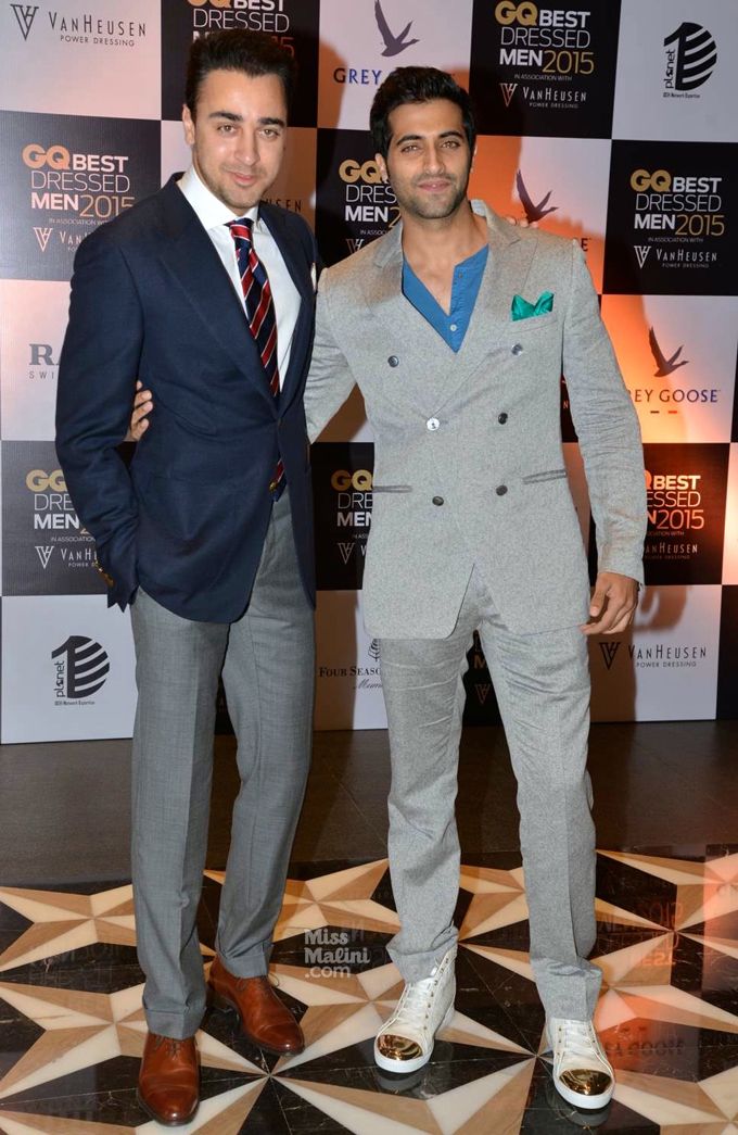 Imran Khan and Akshay Oberoi at the 2015 GQ Best Dressed Party (Photo courtesy | Viral Bhayani)