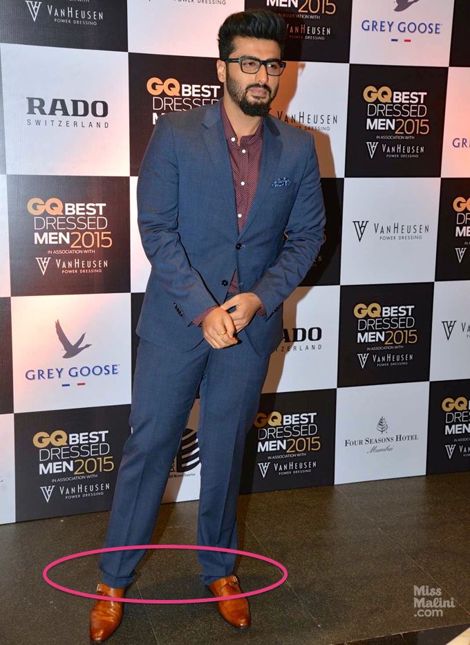 Arjun Kapoor in Hugo Boss at the 2015 GQ Best Dressed Party (Photo courtesy | Viral Bhayani)