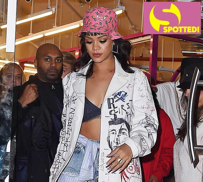 Did A Bunch Of Kids Just Draw On Rihanna’s White Coat?