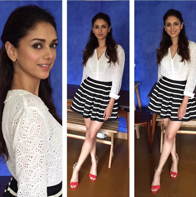 Aditi Rao Hydari in Zara, Forever 21, and Miss Monochrome Shoes (Source: Instagram | @aditiraohydari)