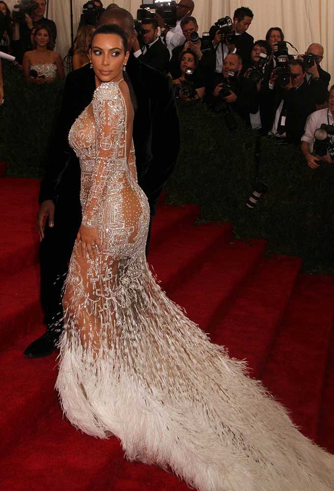 Kim Kardashian in Roberto Cavalli (Courtesy: Image Collect)