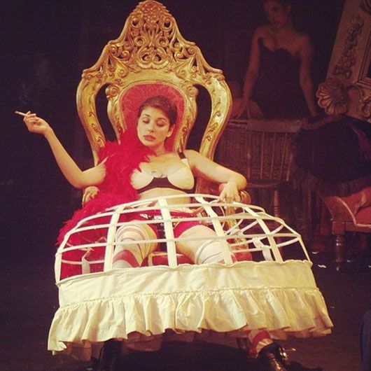 Lisa during her theatre performance in London