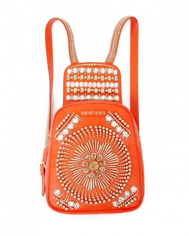 Manish Arora - Red Armor Embroidered Backpack