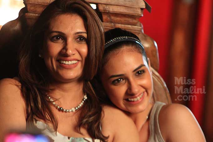 Natasha Patel & her mom in Nisha Sainani & Swarovski