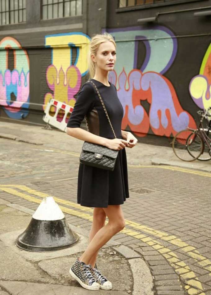 Sneakers go with everything, especially dresses. Pic: blog.stylemint.com