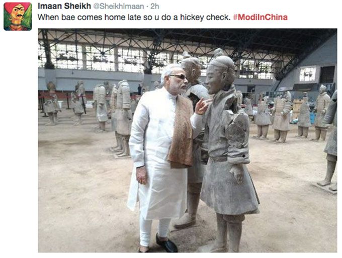 Source: Twitter | #ModiInChina