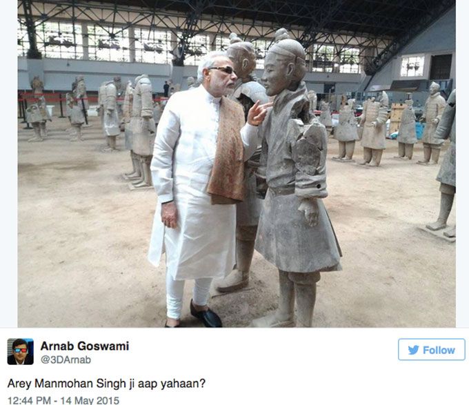 Source: Twitter | #ModiInChina