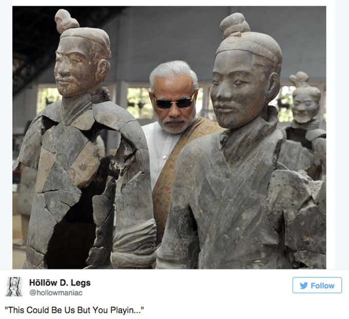 Source: Twitter | #ModiInChina