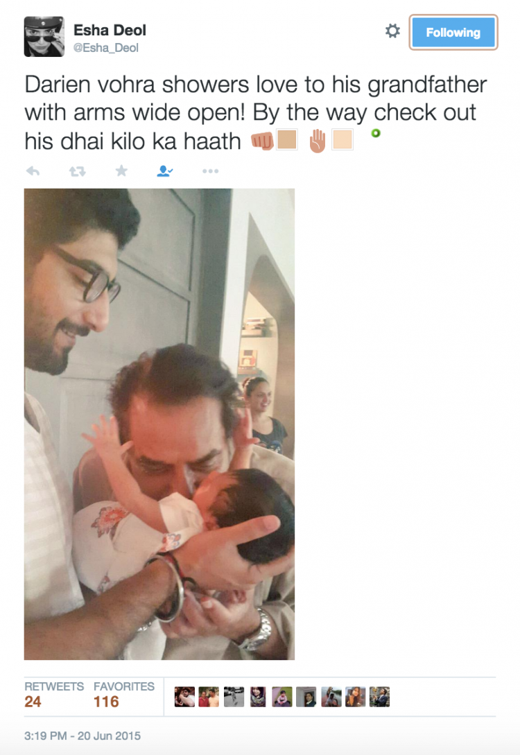 Awww! Here’s The First Photo Of Dharmendra’s Grandson!
